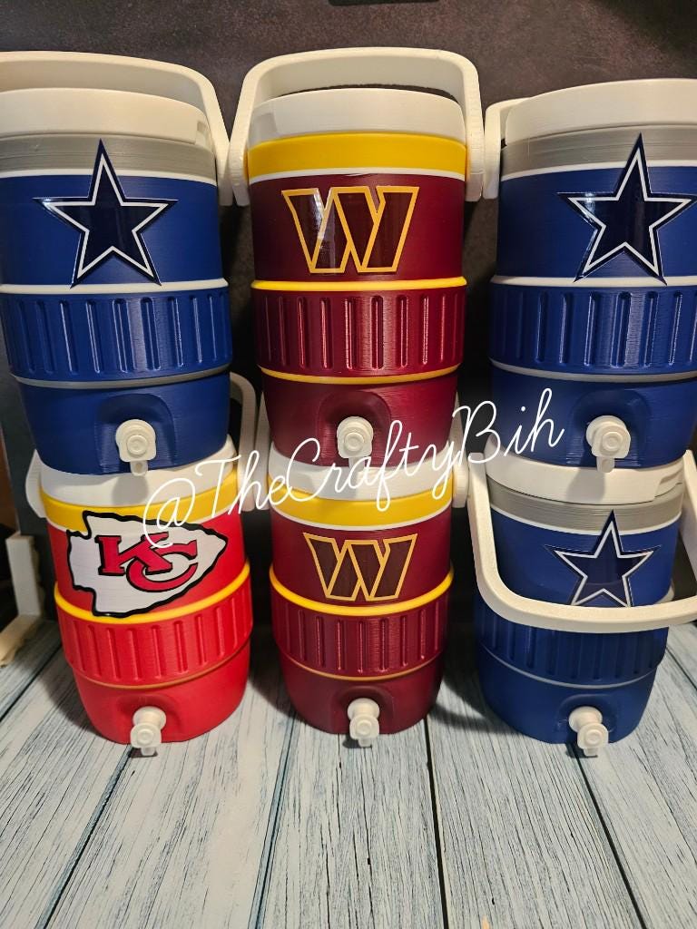 3D Printed 12 oz CAN HOLDER, Football Inspired Soda Can Holder, Tailgate Party Drink Holder, Sports Fan Gift (not a drinking cup) Novelty