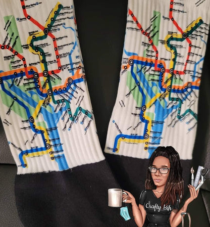 DC Metro Map socks
