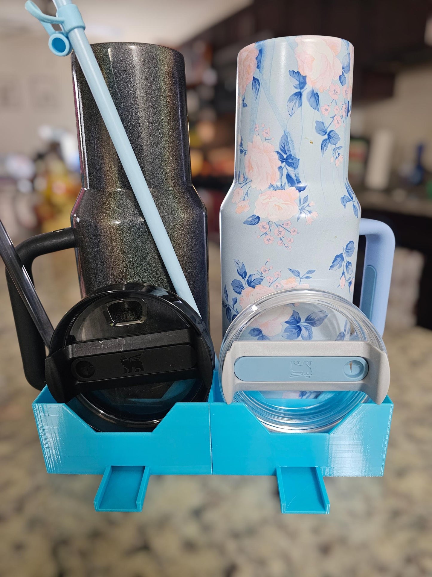 Tumbler Drying Rack | Cup, Lid, and Straw Organizer | Countertop Bottle Drying Stand | Stanley & 40oz Tumbler Holder