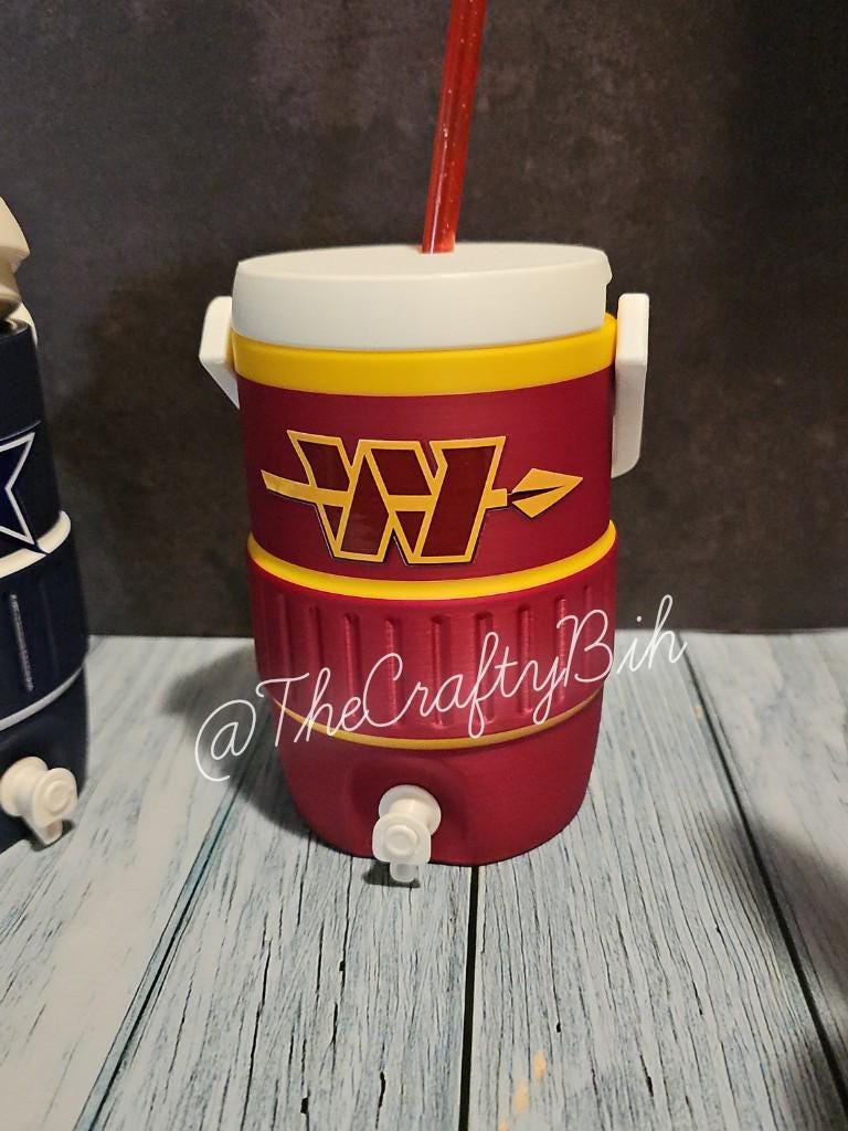 3D Printed 12 oz CAN HOLDER, Football Inspired Soda Can Holder, Tailgate Party Drink Holder, Sports Fan Gift (not a drinking cup) Novelty